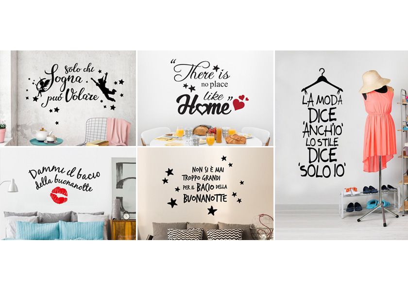 Crea il tuo Adesivo Murale con Frase Personalizzata