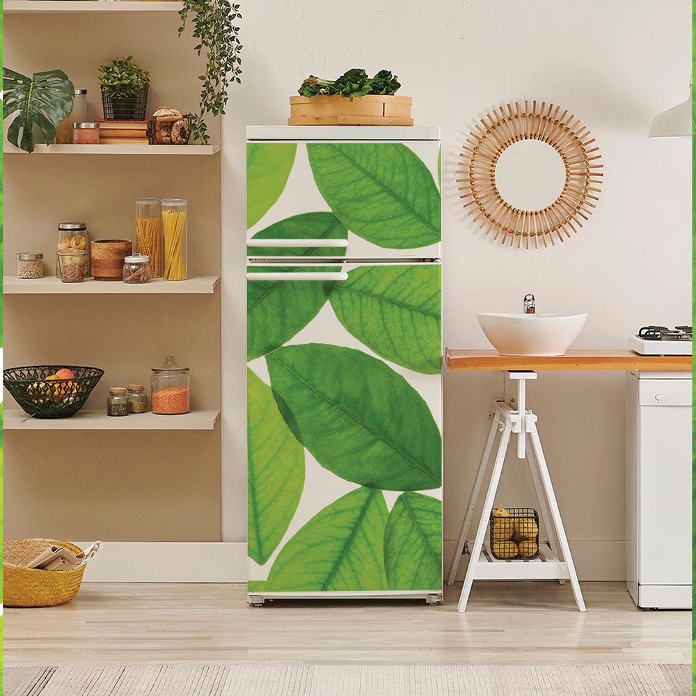 Adesivo Frigo 70x190cm Stile Tropicale - Foglie Verdi | Autoadesivo Rimovibile | Per Cucina E Mobili - Foto 9