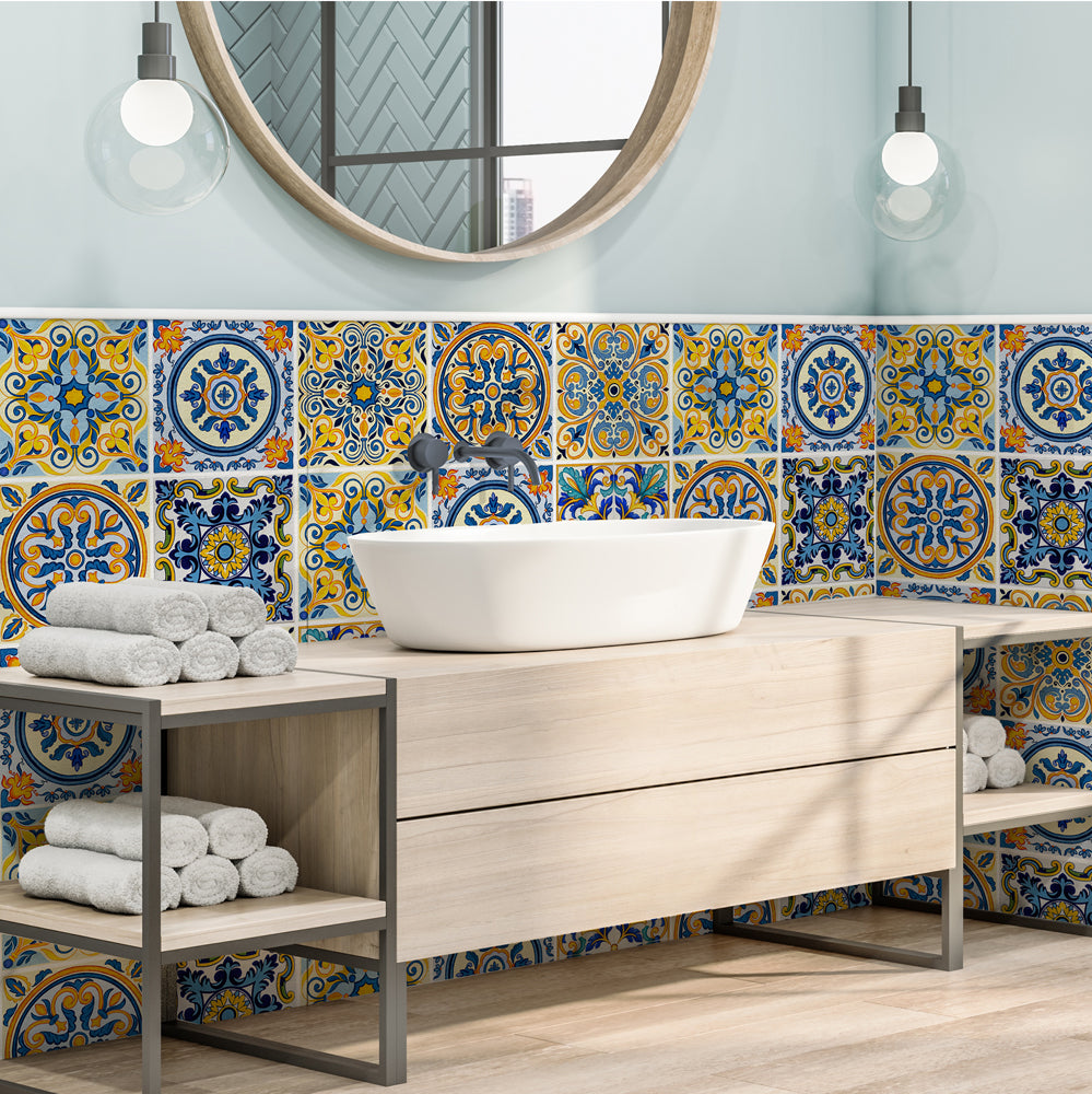 Adesivi Per Piastrelle Murali Marmorizzate 20x20cm - 20 Pezzi In PVC Autoadesivo - Foto 8