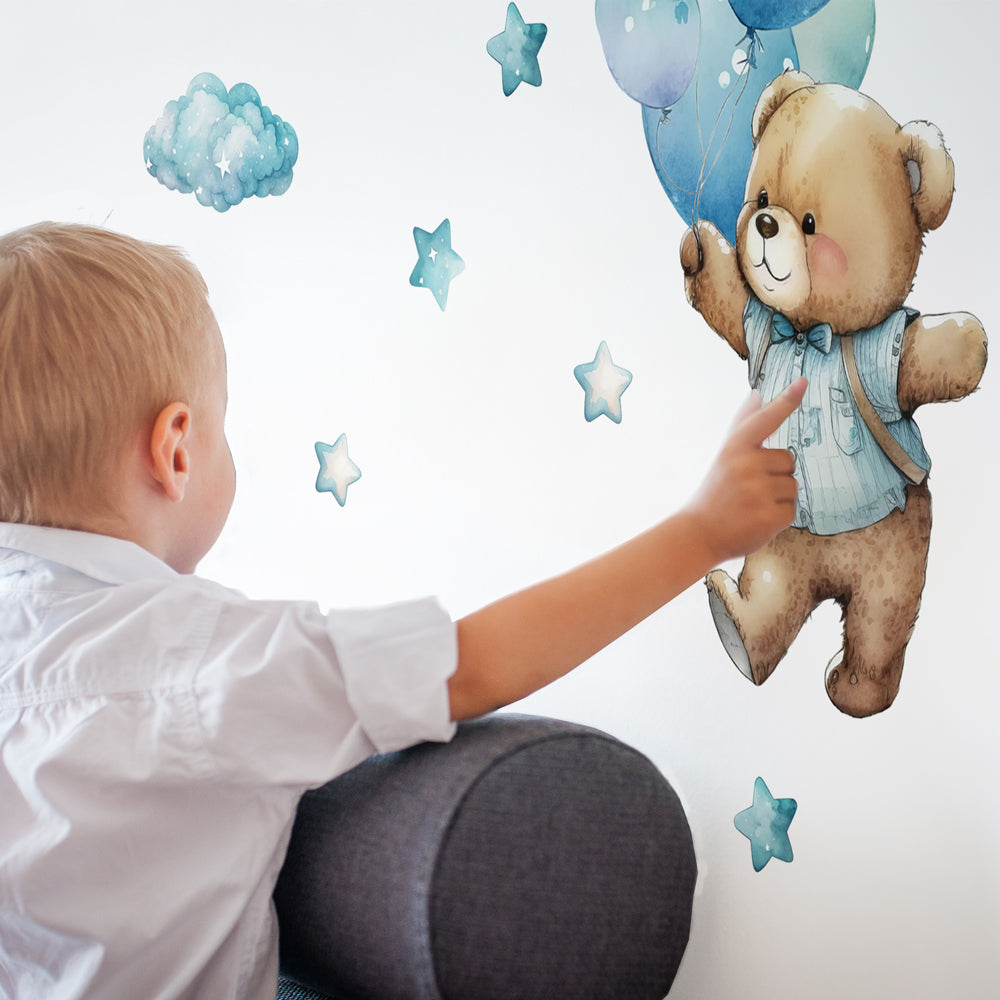 Sticker per Bambini Prodotti Orsacchiotti in volo Adesivi Murali