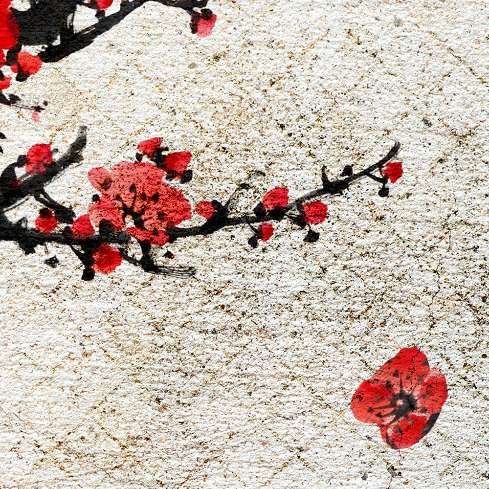 Adesivi Per Porte Per Porte Interne 3D Tappeto Rosso Scale Fiori Bianchi Autoadesivo Murale Decorazione Della Famiglia Decalcomania Di Arte Camera Da Letto Bagno Poster Rimovibile Adesivi Per Porte