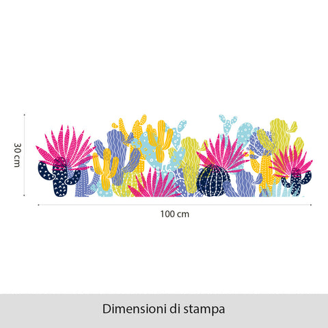 Fascia cactus millecolori | Vetrofania