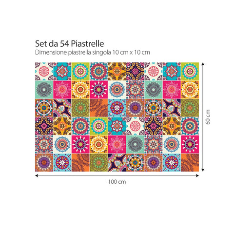 Adesivi per piastrelle colorati Lleida 10cm