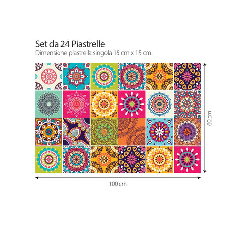 Adesivi per piastrelle colorati Lleida 15cm