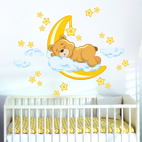 Adesivi murali per bambini Orsetto sogni d'oro
