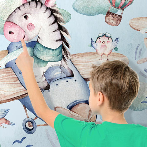 Adesivo murale per bambini Cerchio Benvenuti a bordo dettaglio