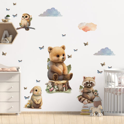 Adesivi murali per bambini Cuccioli a primavera