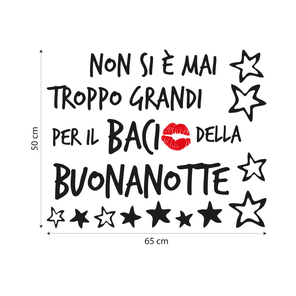 immagini vintage buonanotte - 5 Frasi e Aforismi - Bacio della buonanotte - Adesivi Murali