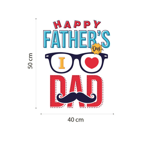 Festa del papà con occhiali | Vetrofania