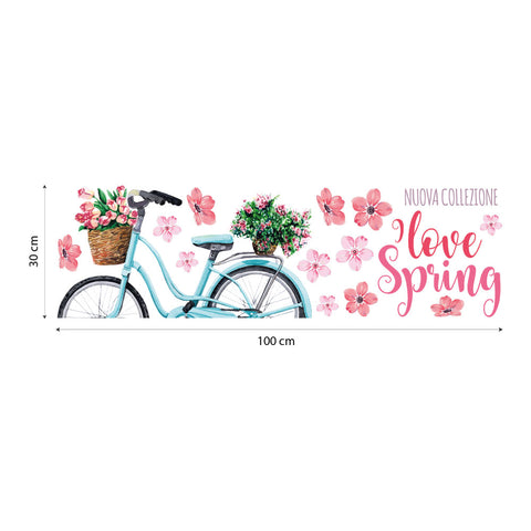 Bicicletta I love spring | Vetrofania