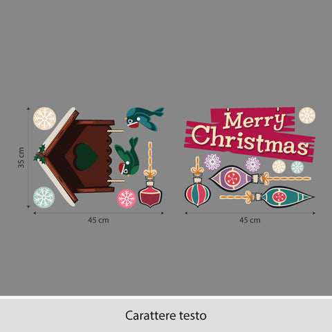Casetta merry Christmas | Vetrofania