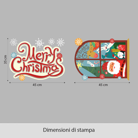 Finestra Merry Christmas | Vetrofania