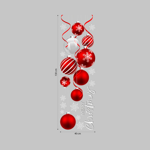 Red and white Christmas | Vetrofania