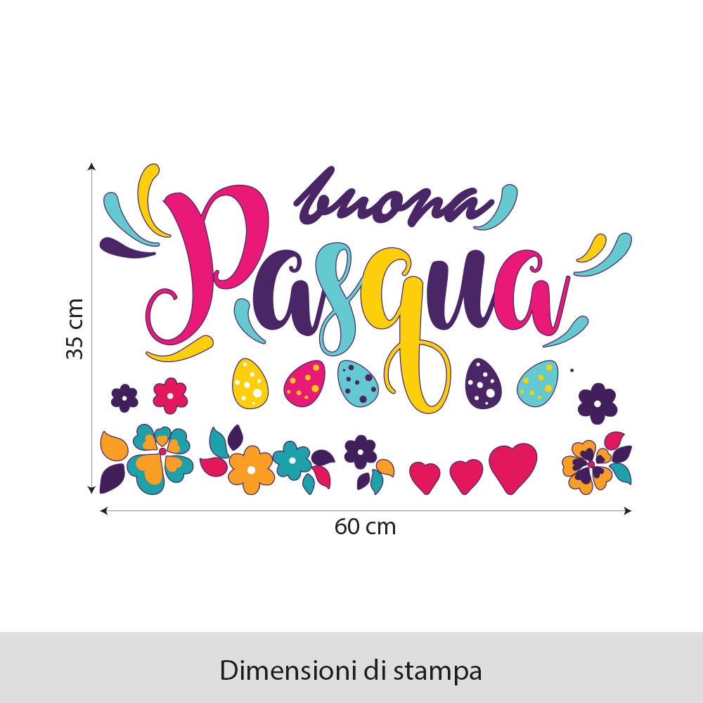 Adesivi Murali Pasquali SEWACC – Decorazioni In PVC Rimovibili Con Conigli E Uova Colorate Per Porte, Finestre E Camerette Dei Bambini