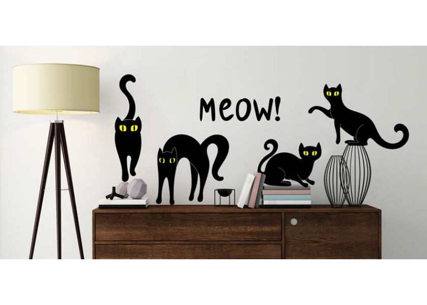 Scopri Tutti gli Adesivi Murali con i Gatti