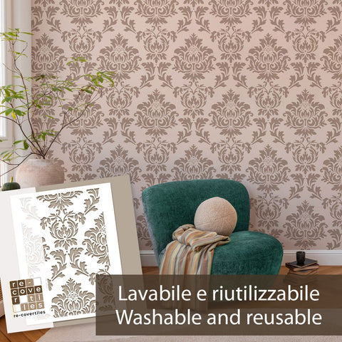 Damascato ricco - Stencil per Pittura e Decorazione