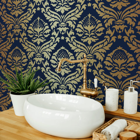 Damascato regale - Stencil per Pittura e Decorazione