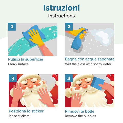 Vetrofania Natalizia Kit Natalizio 2
