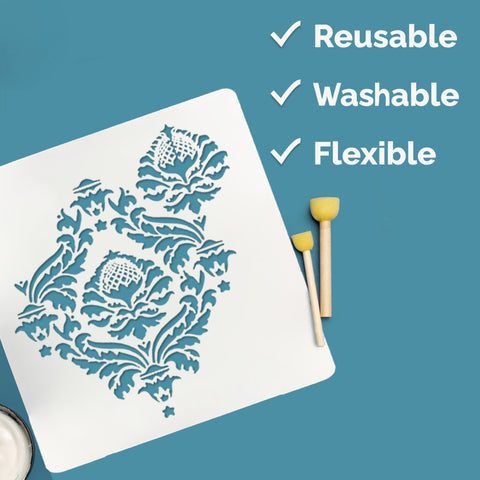 Damascato regale - Stencil per Pittura e Decorazione