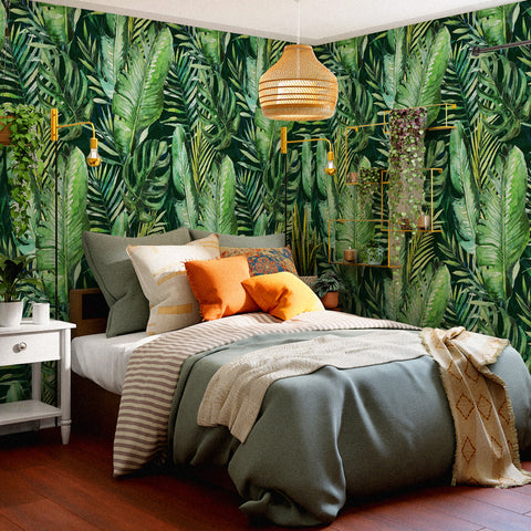 Carta da parati Tropical palm - camera da letto