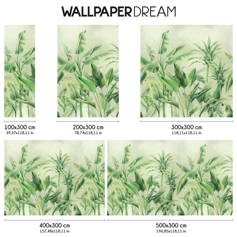 Carta da parati Palms drawing dimensioni