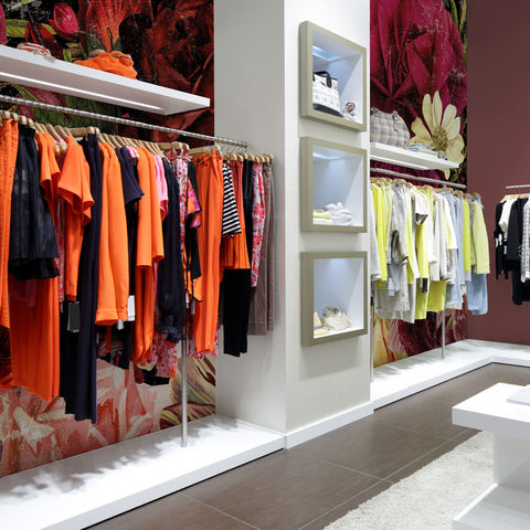 Carta da parati Profumo di rose - esercizi commerciali