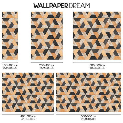 Carta da parati Legno geometrico
