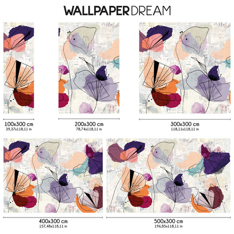 Carta da parati Decoupage moderno dimensioni