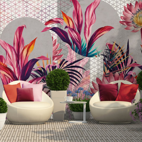 Carta da parati Eleganza floreale - per esterni