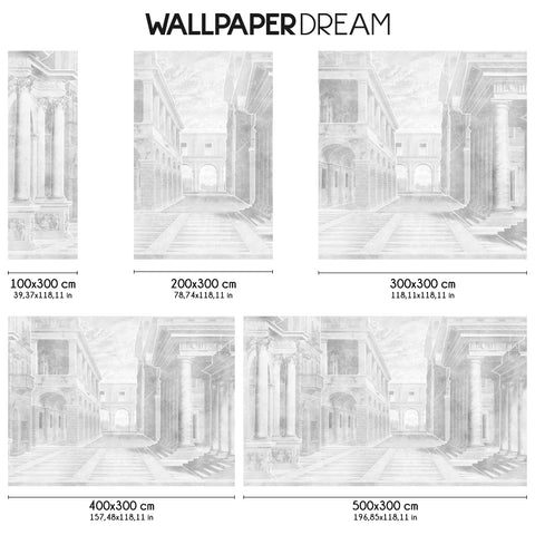Carta da parati Cortile romano dimensioni