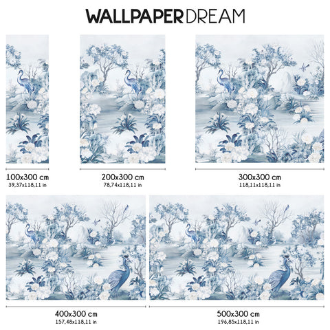 Carta da parati Blue Song - dimensioni