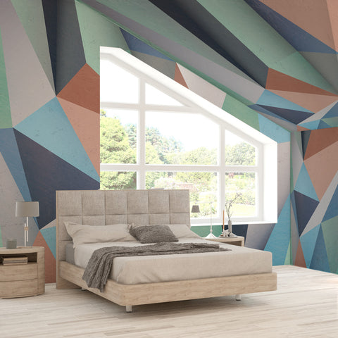 Carta da parati Geometria pastello - per camera da letto, soffitto
