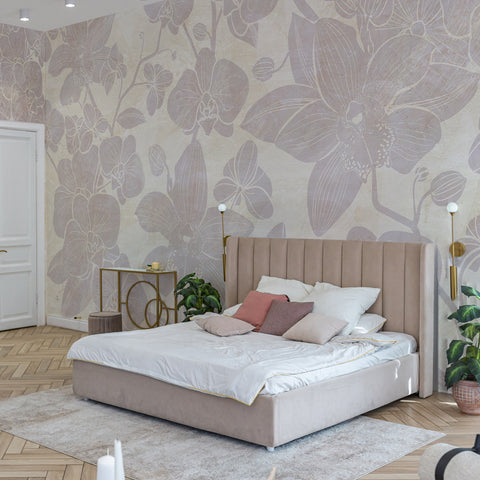Carta da parati Fiori fatui - camera da letto