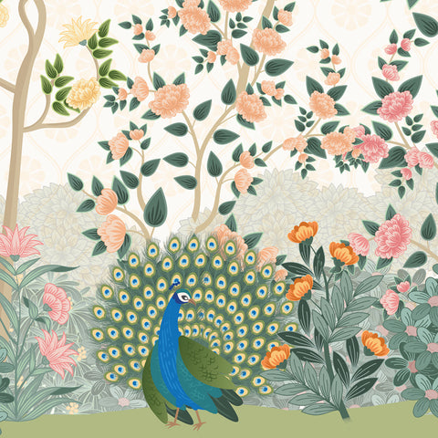 Carta da parati Mughal Chinoiserie Dettaglio