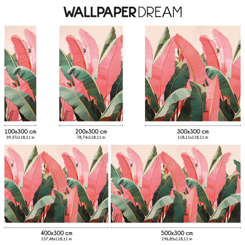 Carta da parati Tropic Pink Dimensioni