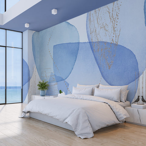 Carta da parati Perle azzurre - per camera da letto