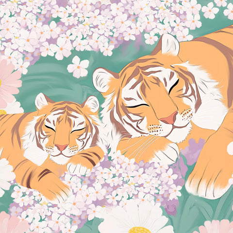 Carta da parati Tigers sleep tonight