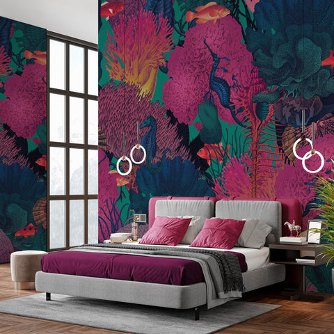 Carta da parati Deep purple - per camera da letto