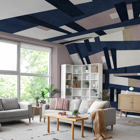Carta da Parati Puzzle geometrico - soffitto