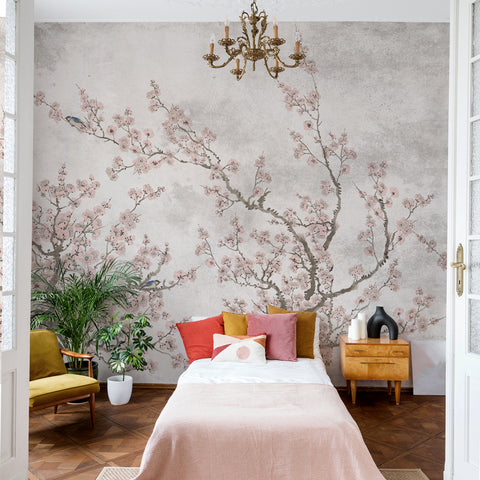 Carta da parati Fiori di pesco - per camera da letto