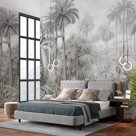 Carta da Parati Disegno tropicale - per camera da letto