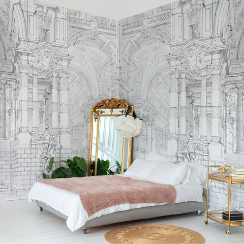 Carta da Parati Sogno architettonico - per camera da letto