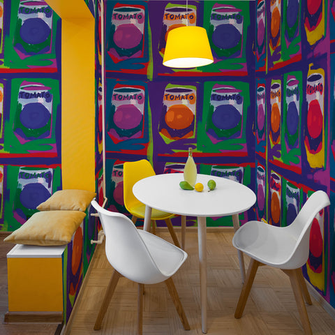 Carta da parati Tomato Pop - per sala da pranzo