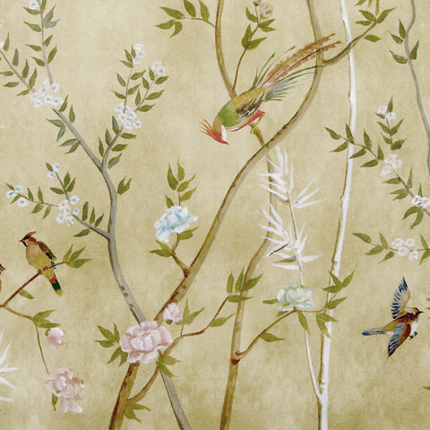 Carta da parati Chinoiserie Dorata