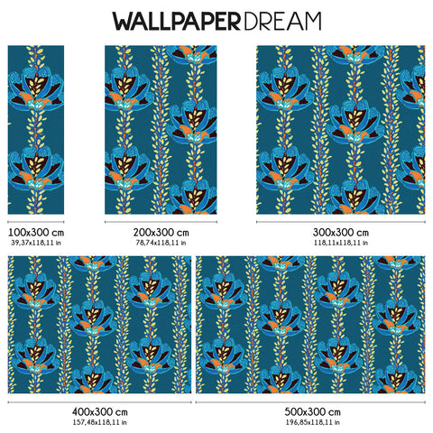 Carta da Parati Floreale Pop