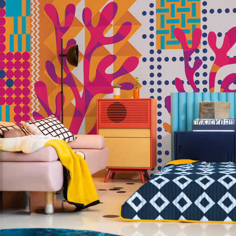 Carta da Parati Coralli Pop - per camera da letto