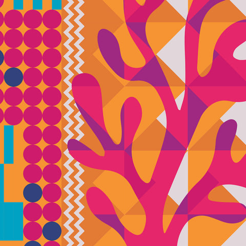 Carta da parati in Fibra di Vetro Coralli Pop