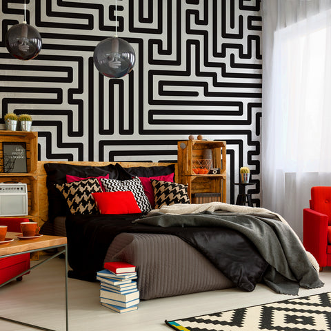 Carta da Parati Labirinto - per camera da letto