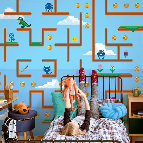 Carta da parati Retro game per camera da letto 2