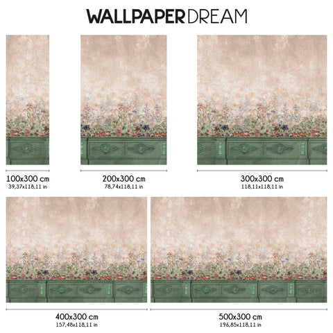 Carta da Parati Boiserie floreale